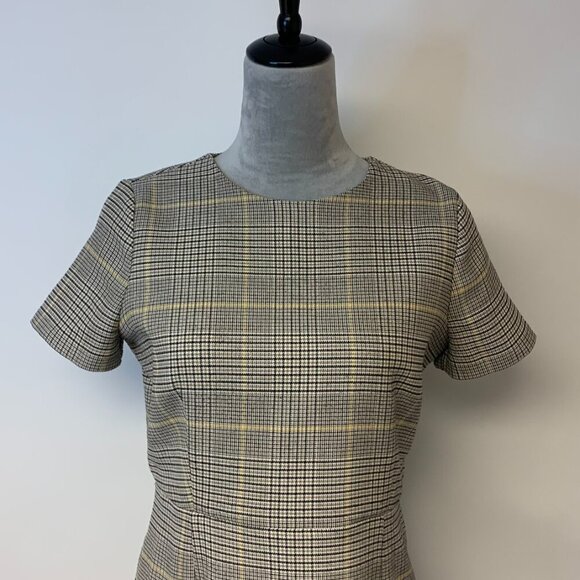 Ann Taylor dress SZ 6P fit & flare plaid Clueless vibe preppy office career - Picture 5 of 11